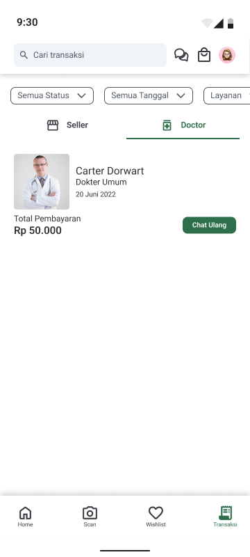 Daftar Transaksi Dokter