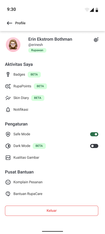 Setting Akun